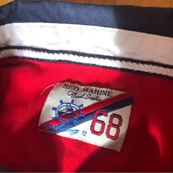 Red Marine t-shirt patch size S XS red, blue, white retro - Picture 9 of 12